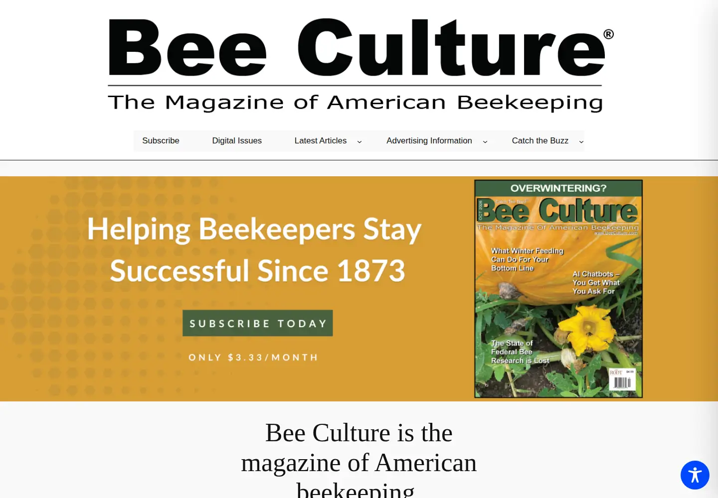 Screenshot of beeculture.com