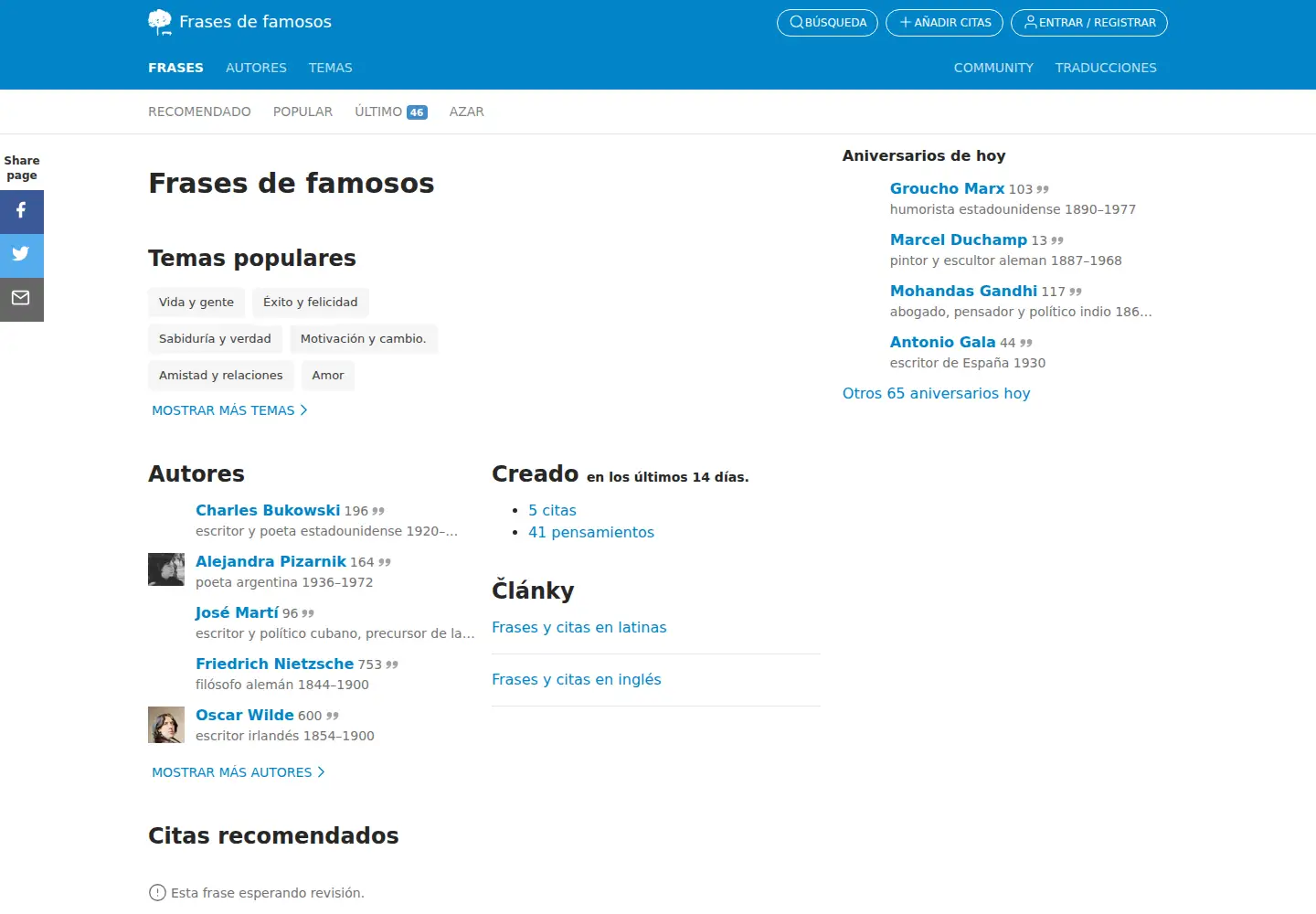 Screenshot of citas.in