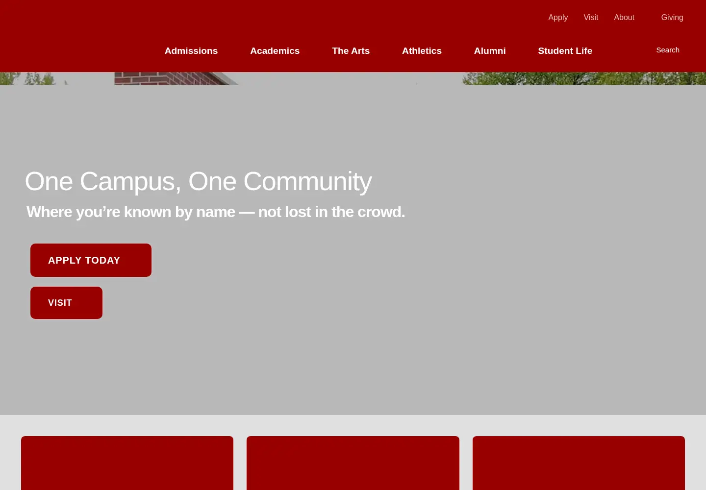 Screenshot of hastings.edu