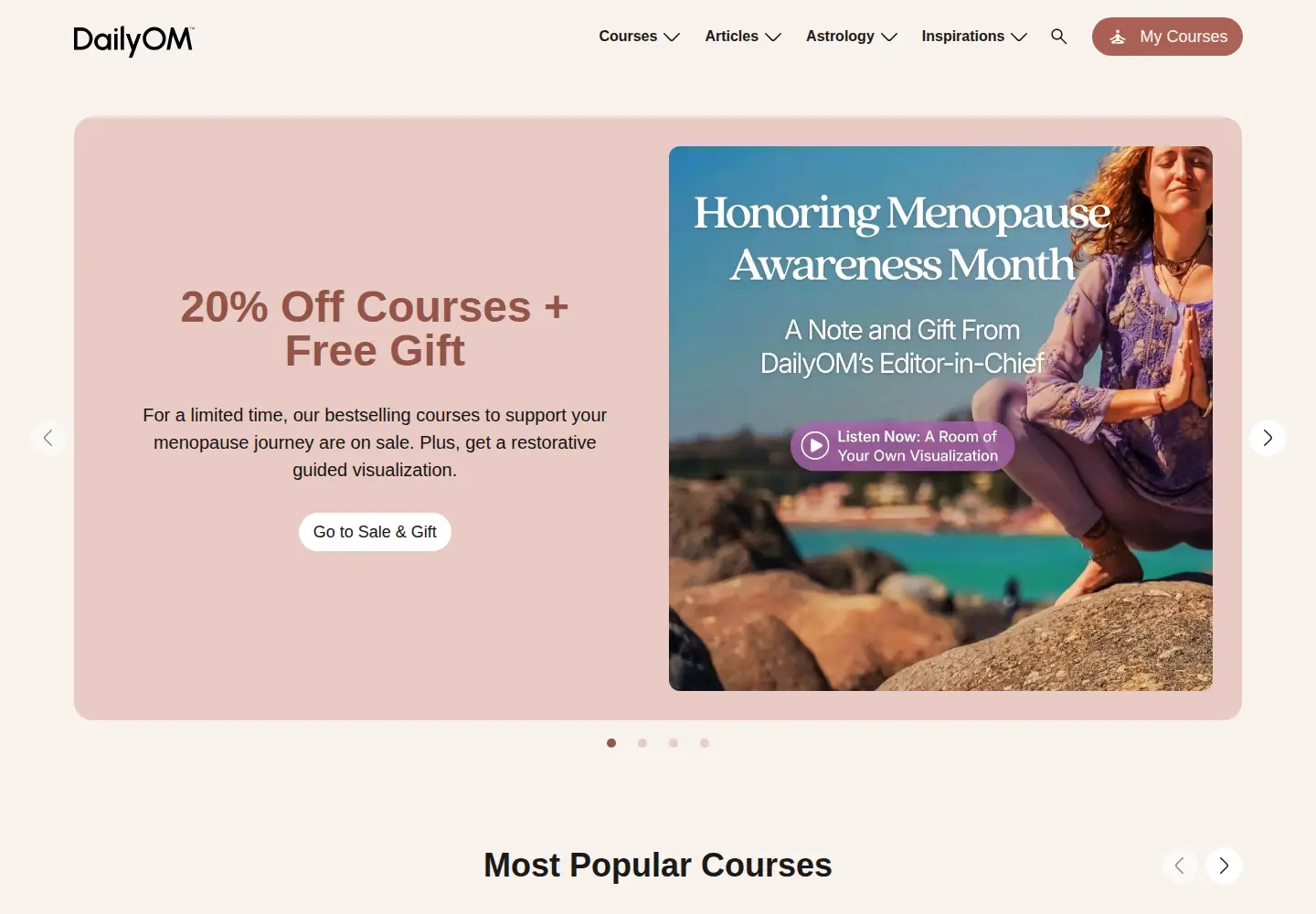 Screenshot of dailyom.com
