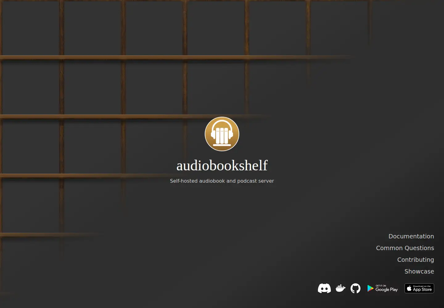 Screenshot of audiobookshelf.org