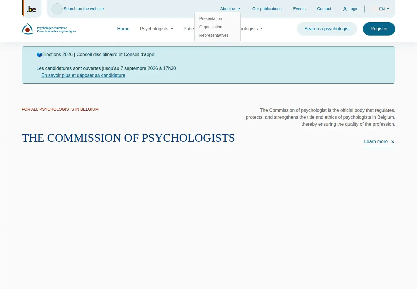 Screenshot of compsy.be