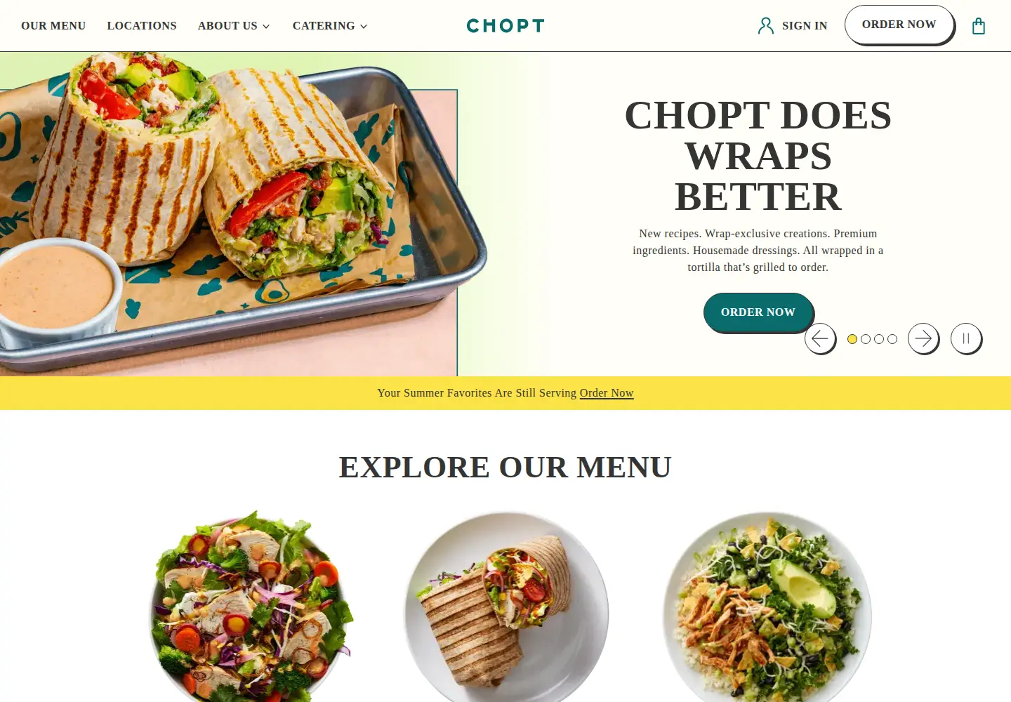 Screenshot of choptsalad.com
