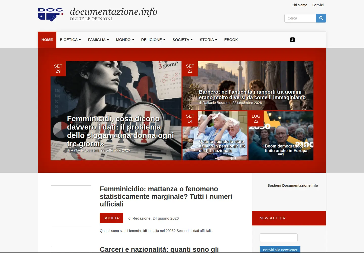 Screenshot of documentazione.info