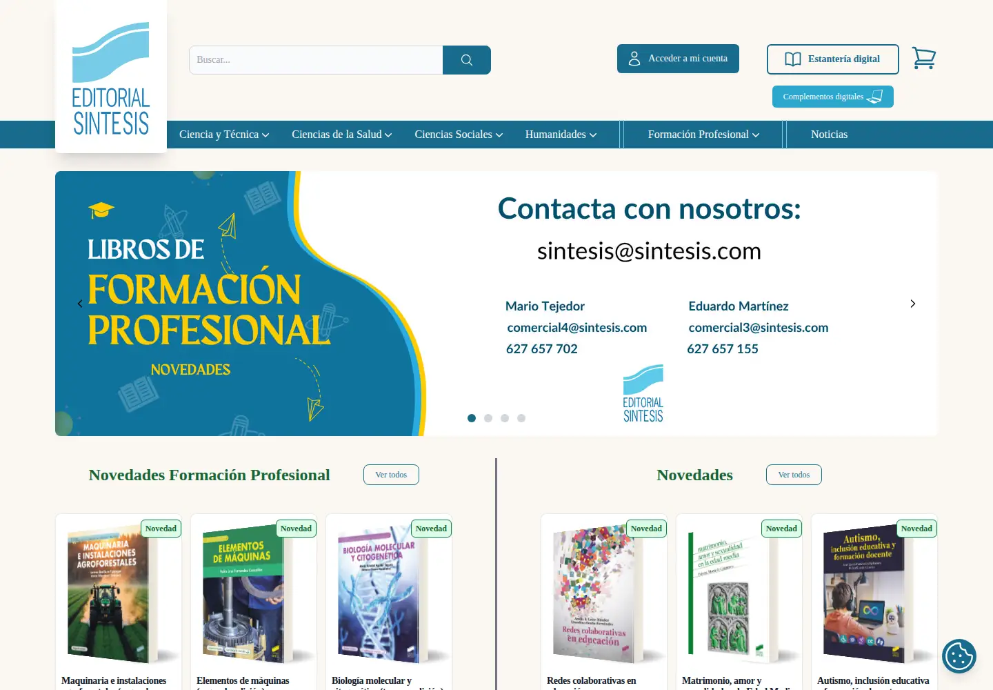 Screenshot of sintesis.com