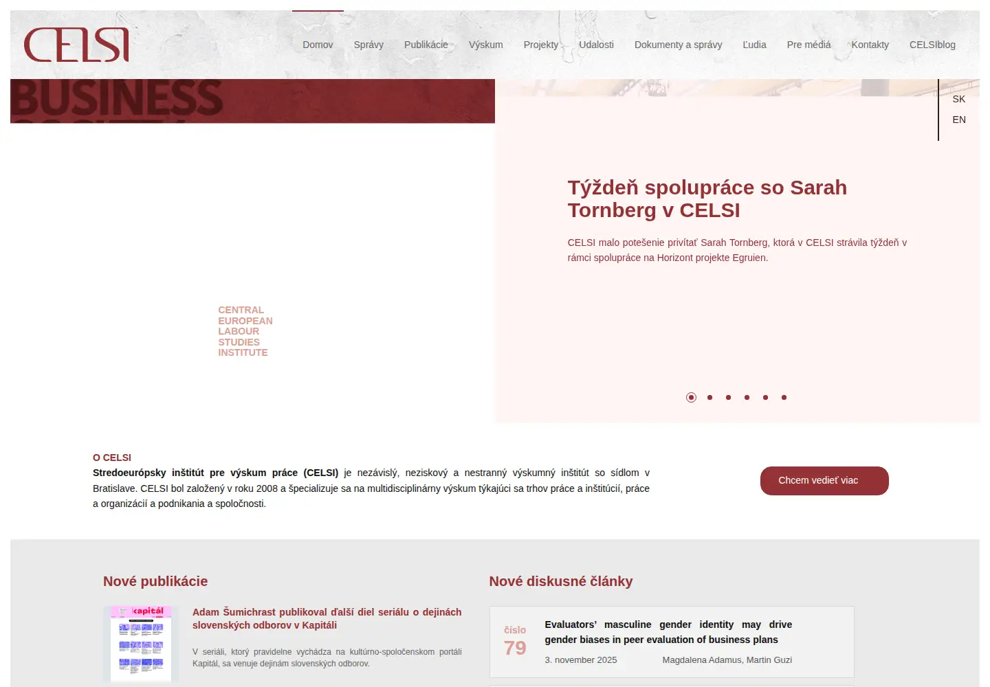 Screenshot of celsi.sk