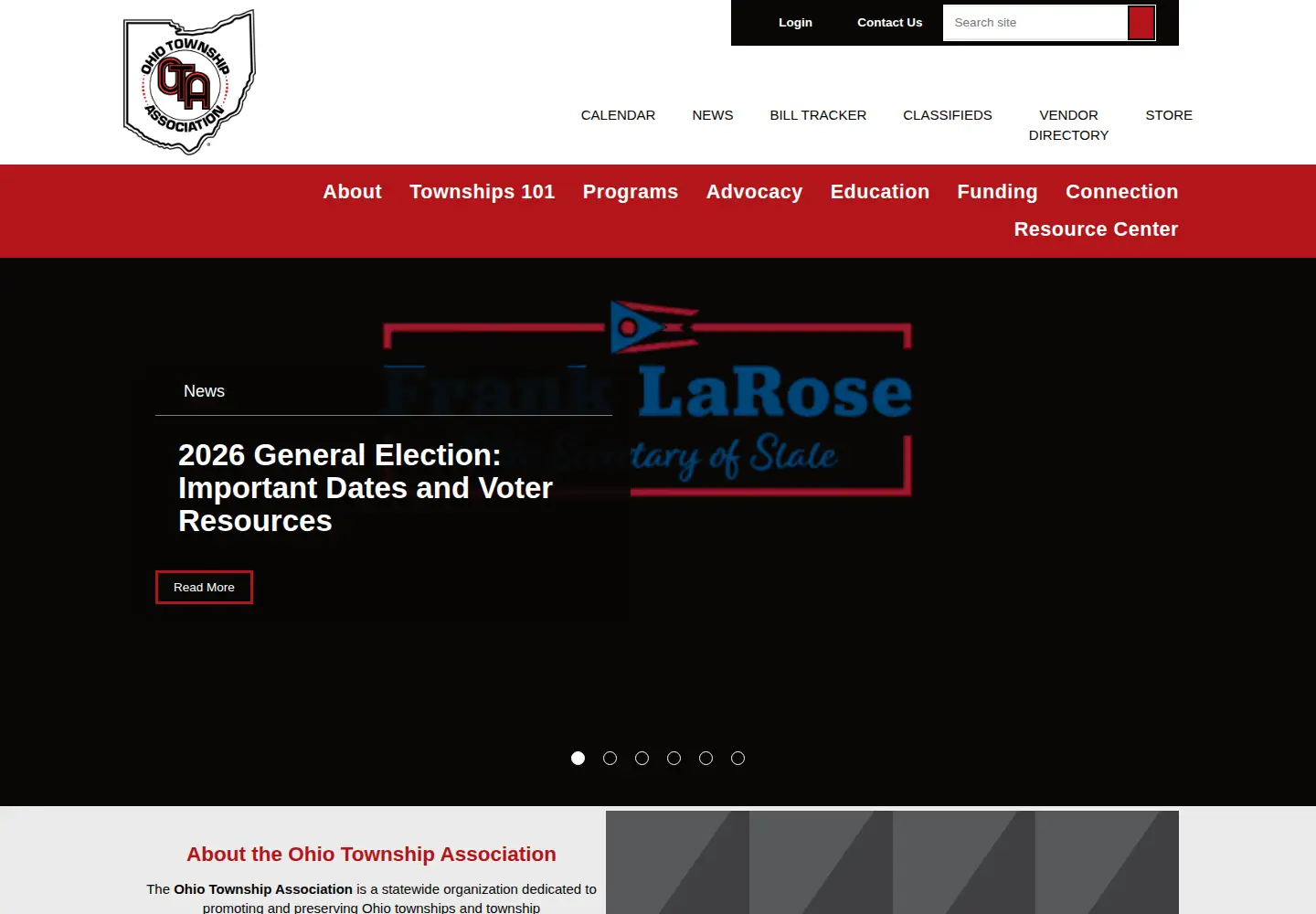 Screenshot of ohiotownships.org