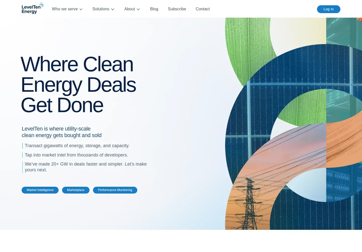 Screenshot of leveltenenergy.com