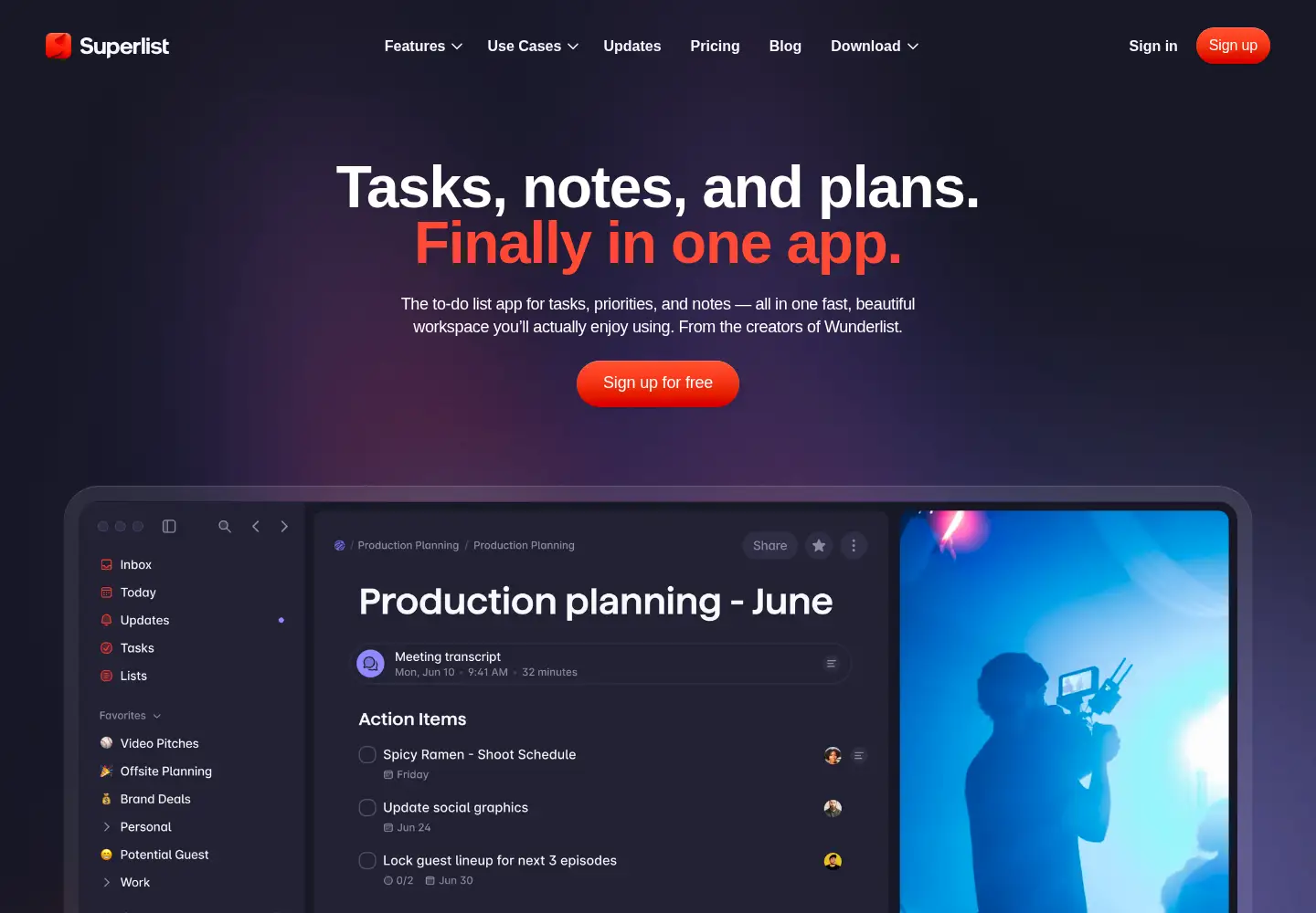 Screenshot of superlist.com