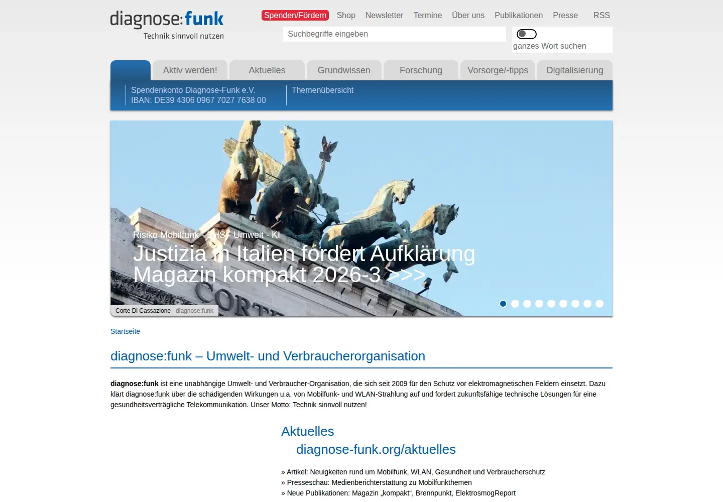 Screenshot of diagnose-funk.org