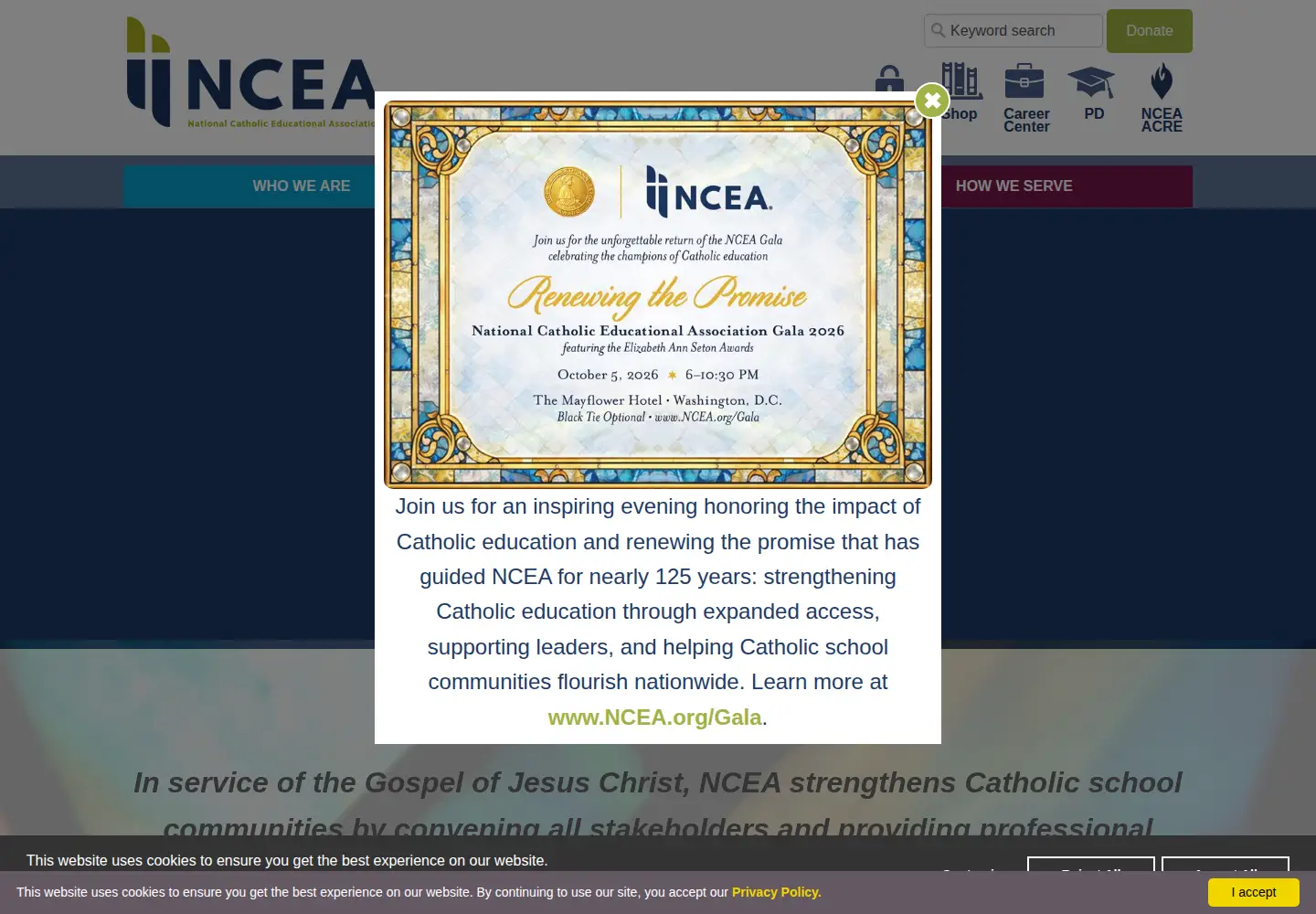 Screenshot of ncea.org
