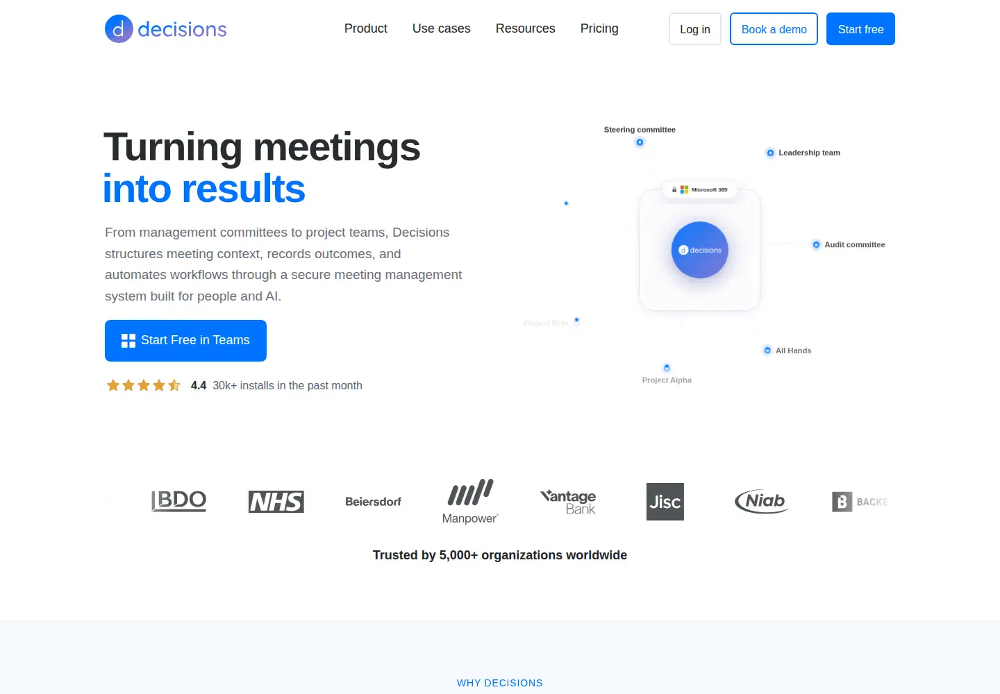 Screenshot of meetingdecisions.com