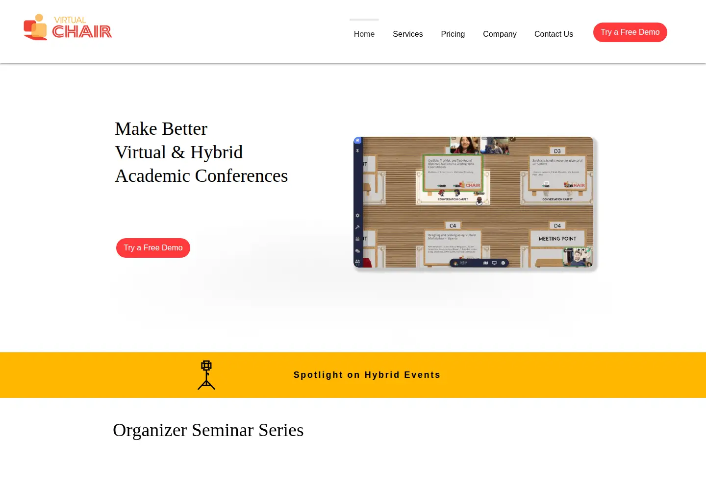 Screenshot of virtualchair.net