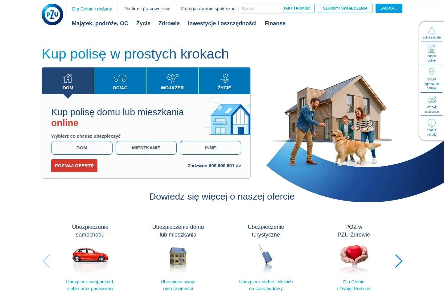 Screenshot of pzu.pl