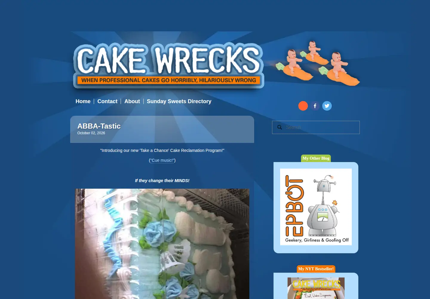 Screenshot of cakewrecks.com