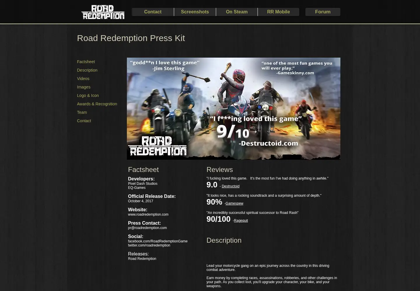 Screenshot of roadredemption.com