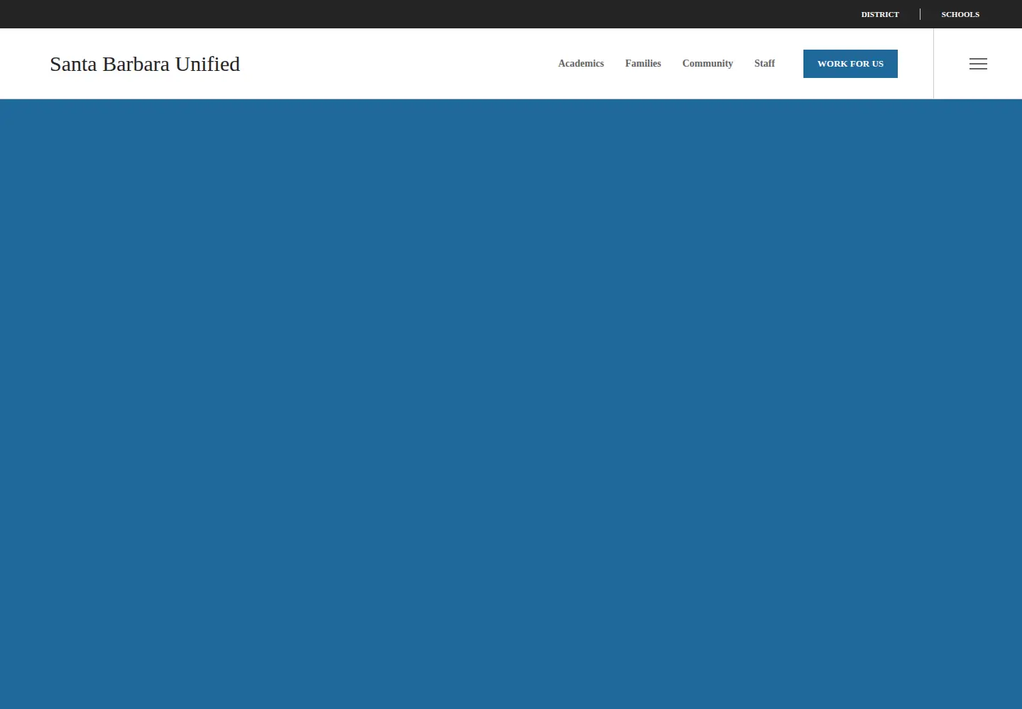 Captured homepage of sbunified.org in the current scan