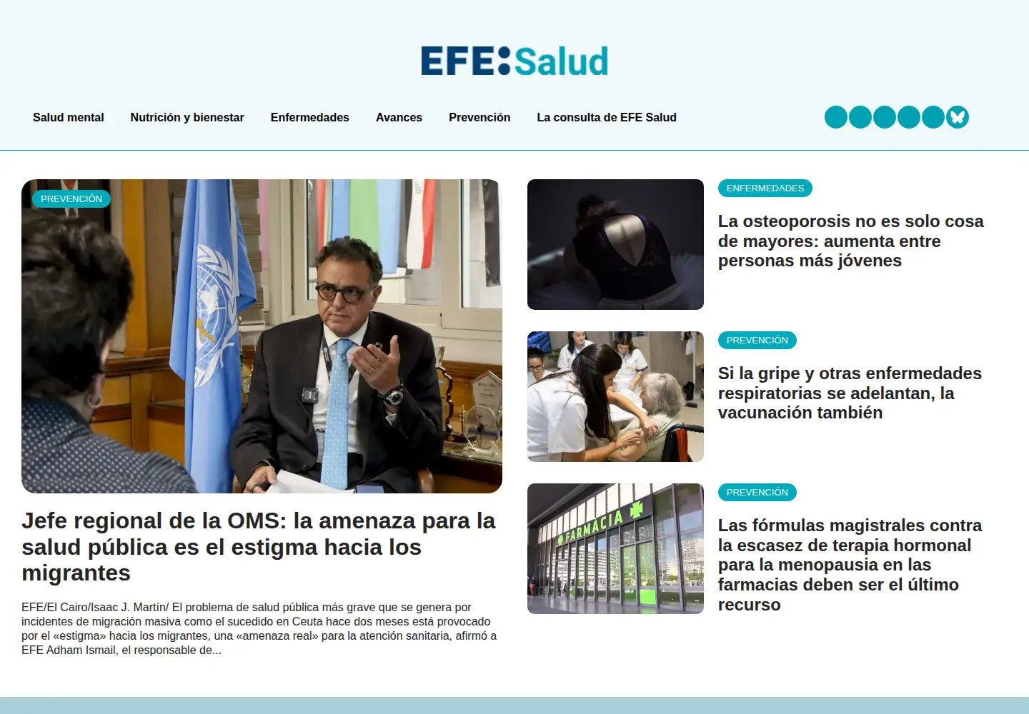 Screenshot of efesalud.com