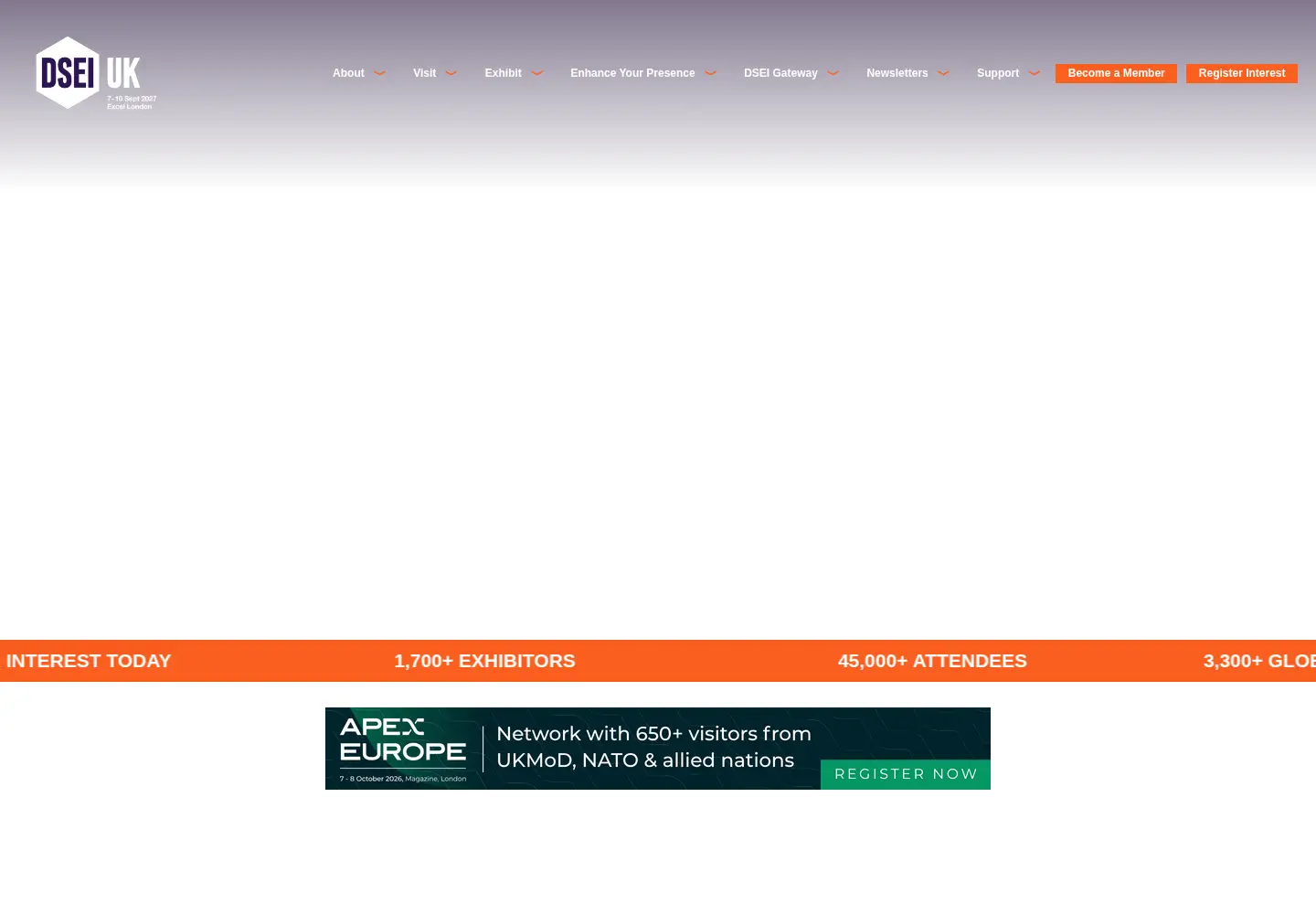 Screenshot of dsei.co.uk