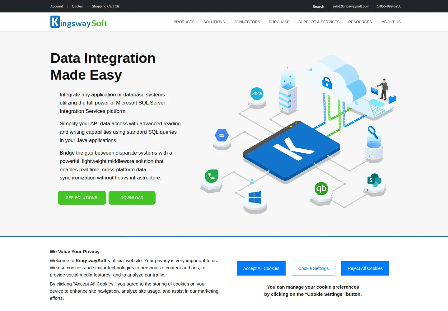 Screenshot of kingswaysoft.com