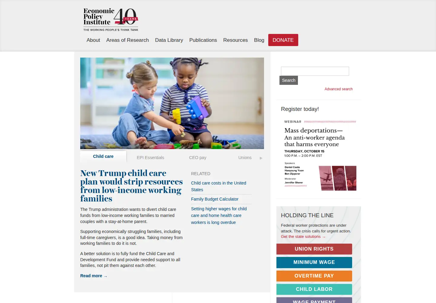 Screenshot of epinet.org