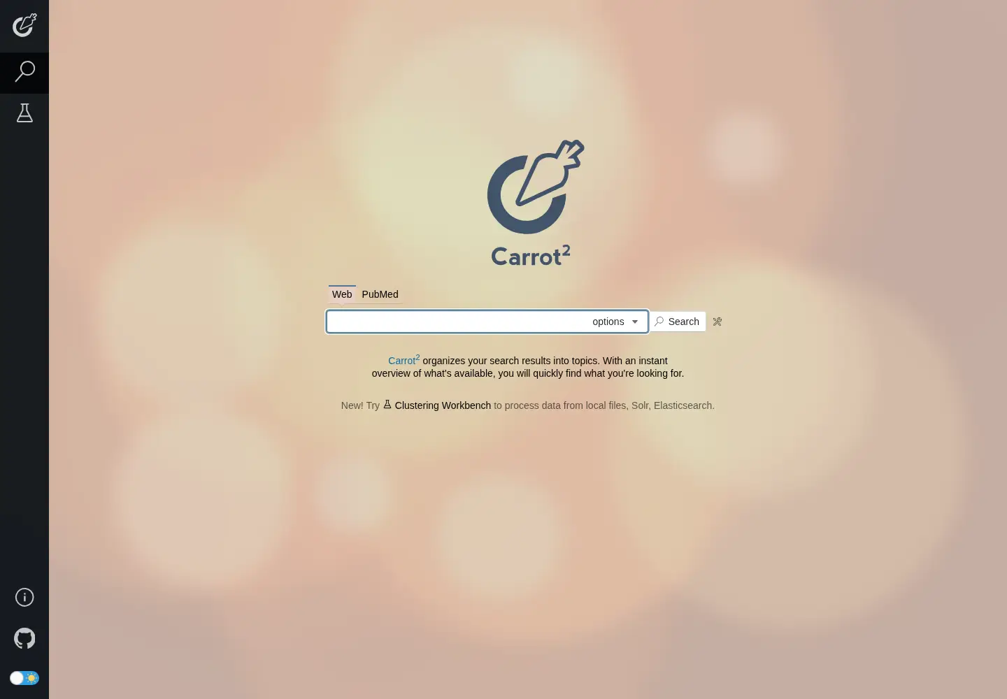 Screenshot of carrot2.org
