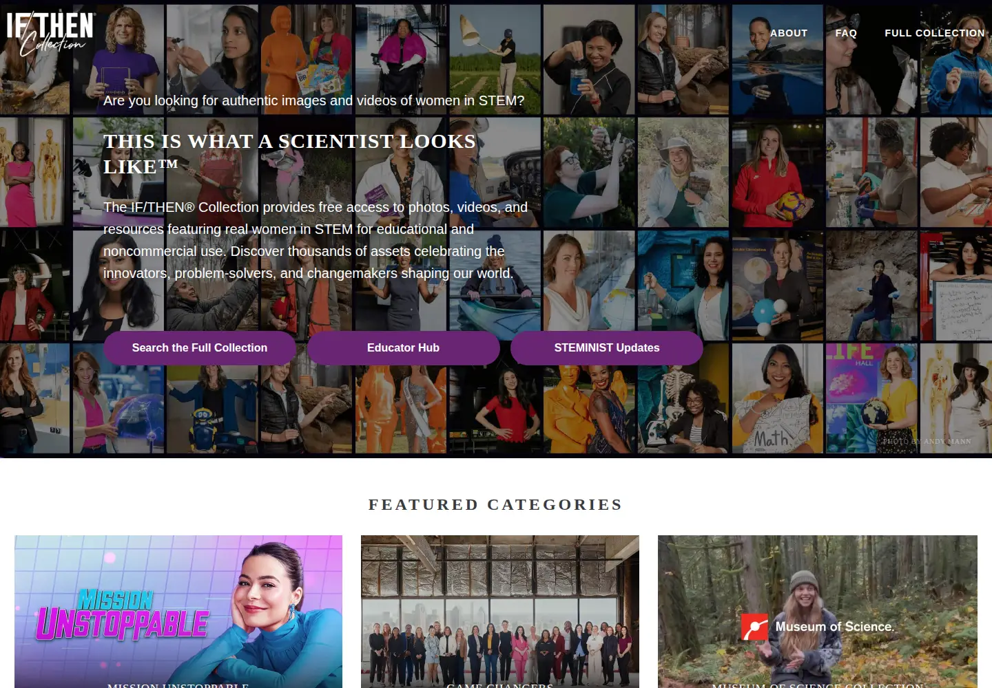 Screenshot of ifthencollection.org