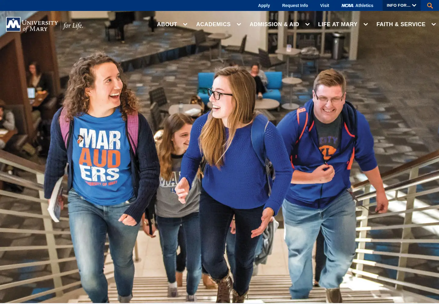 Screenshot of umary.edu