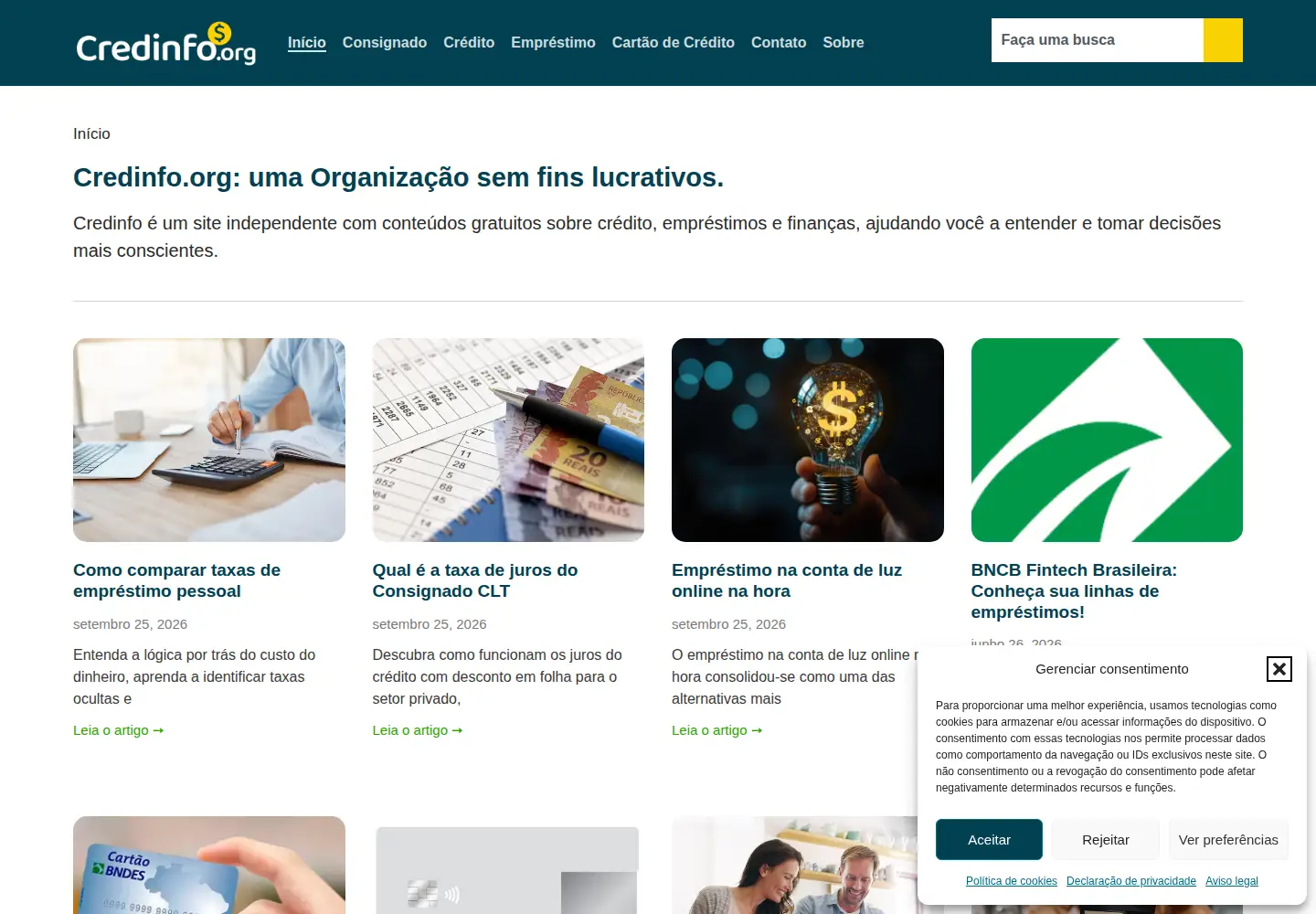 Screenshot of credinfo.org