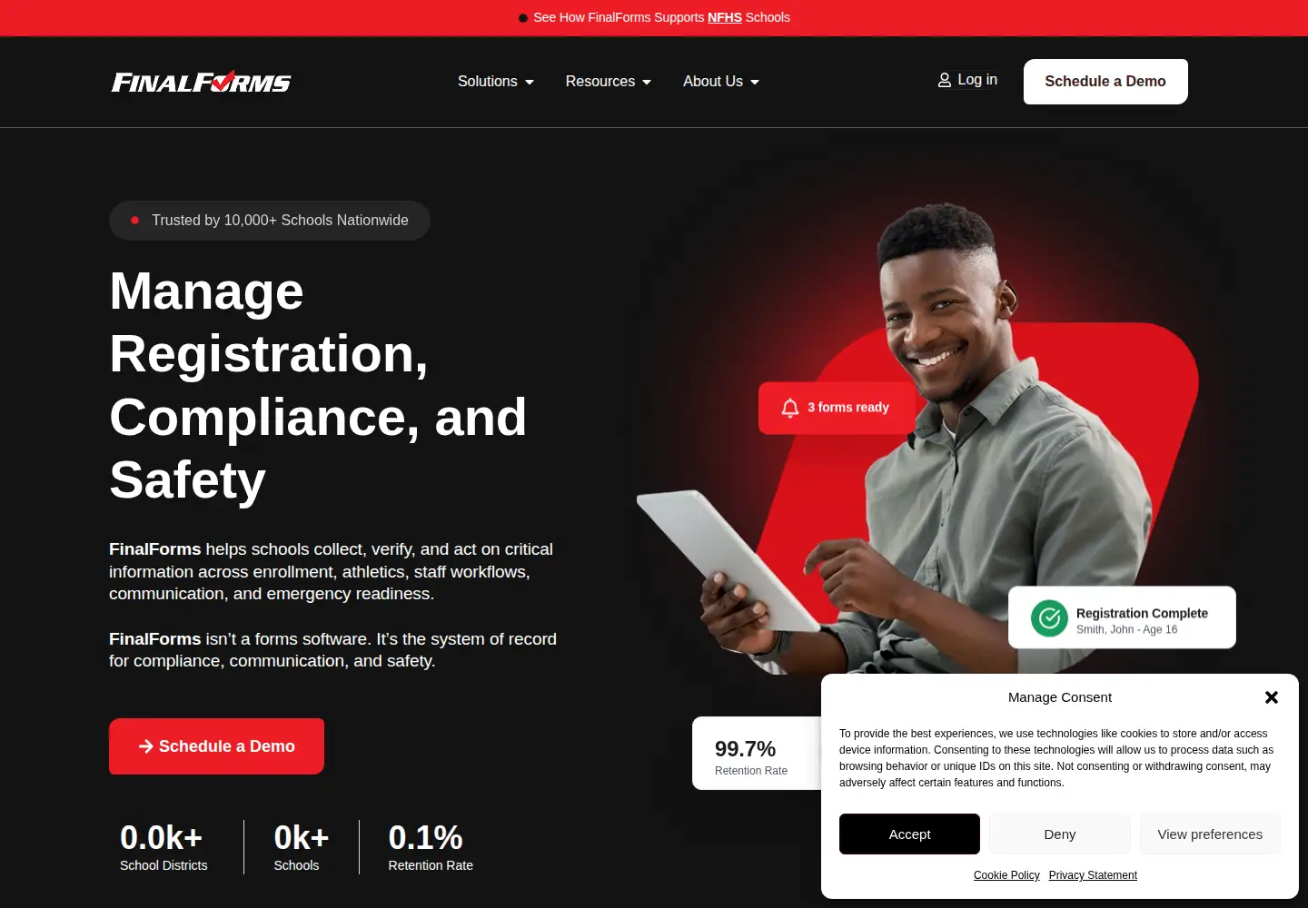 Screenshot of finalforms.com