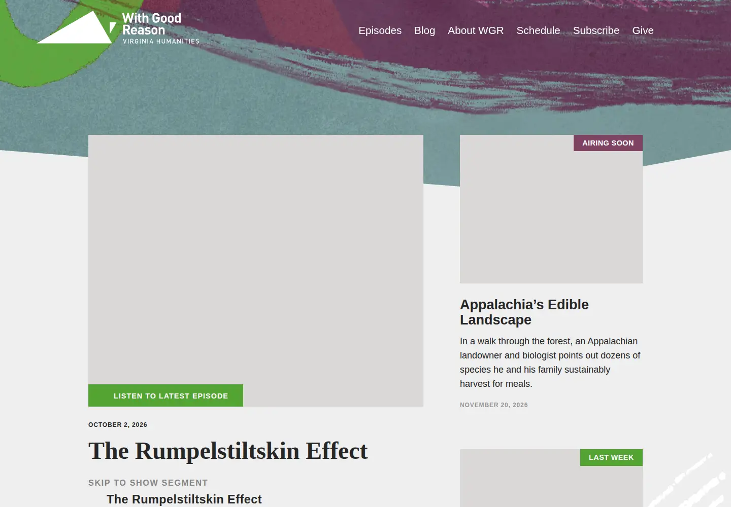 Screenshot of withgoodreasonradio.org