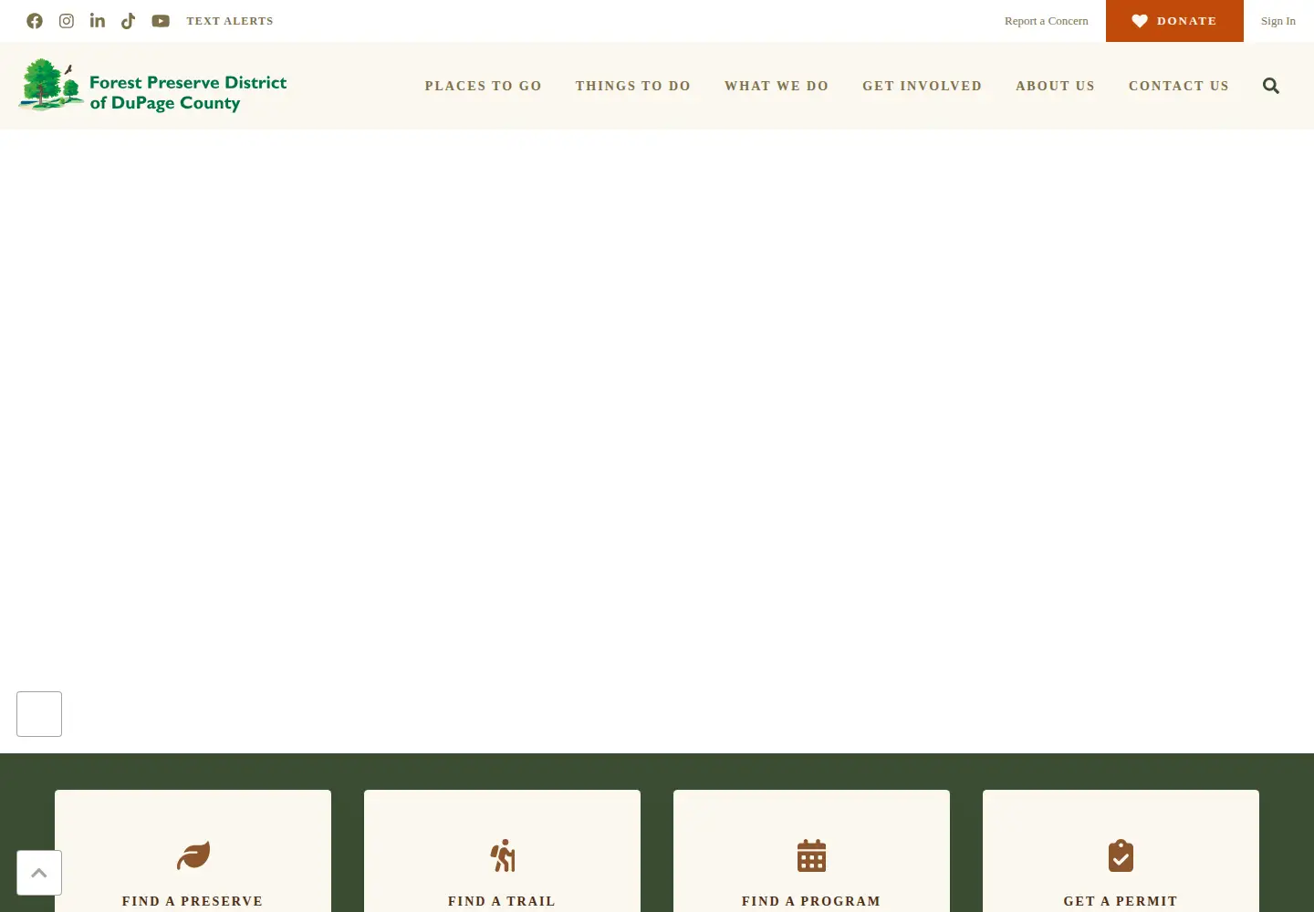 Screenshot of dupageforest.org