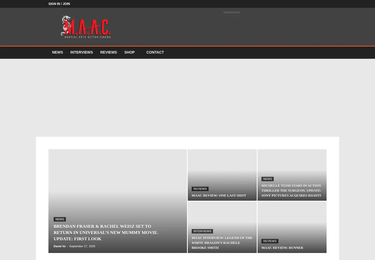 Screenshot of maactioncinema.com