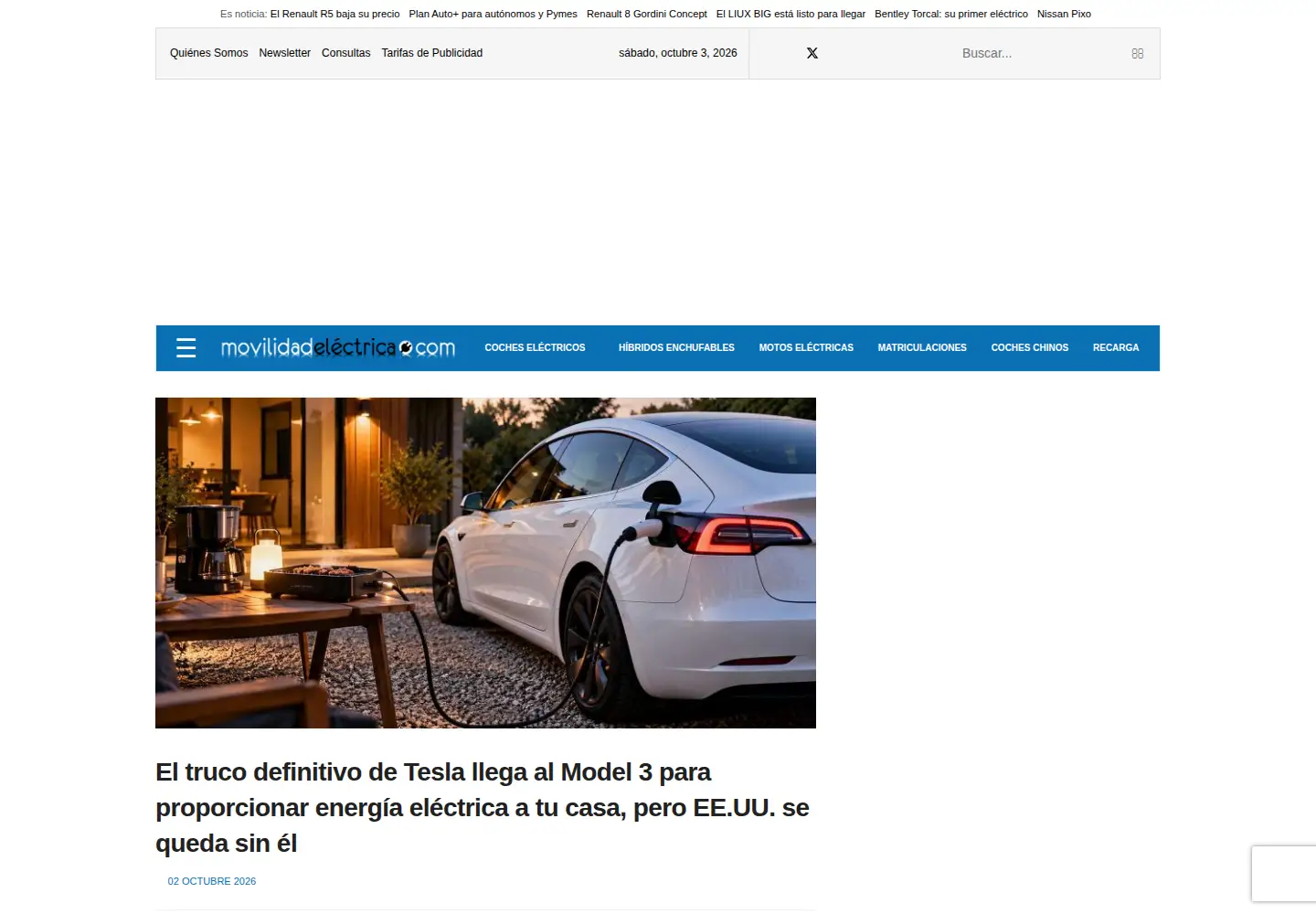 Screenshot of movilidadelectrica.com