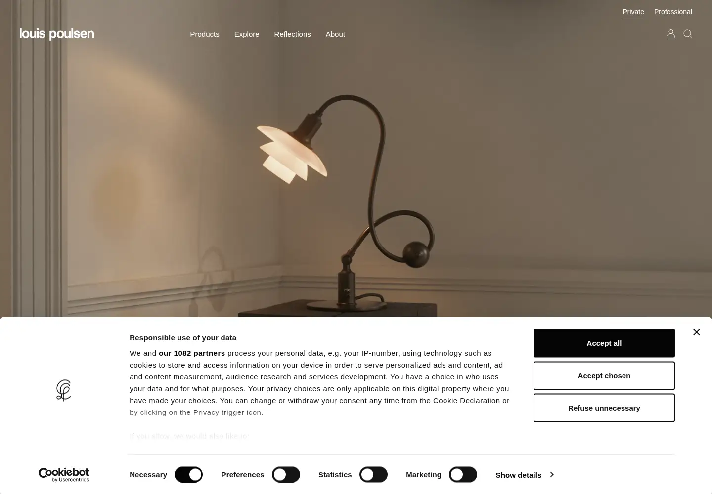 Screenshot of louispoulsen.com