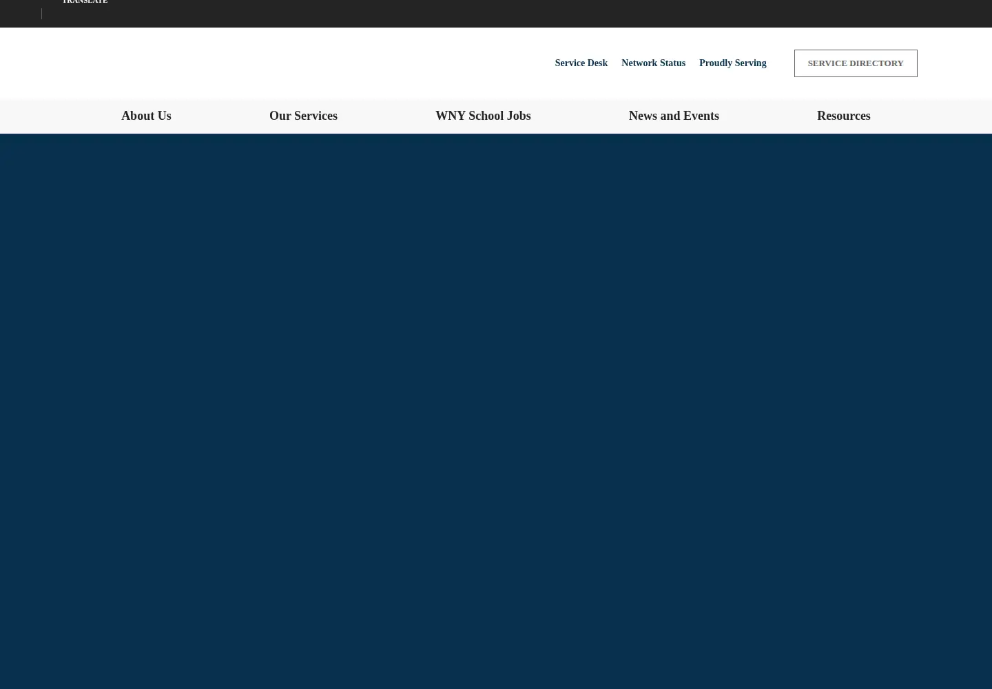 Captured homepage of wnyric.org in the current scan