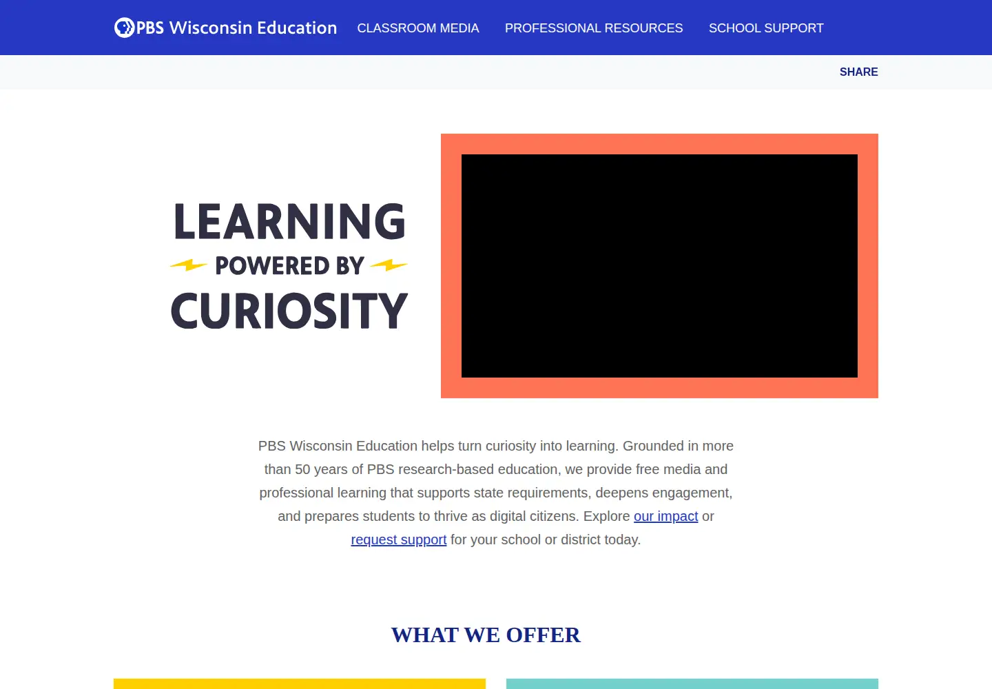 Screenshot of pbswisconsineducation.org