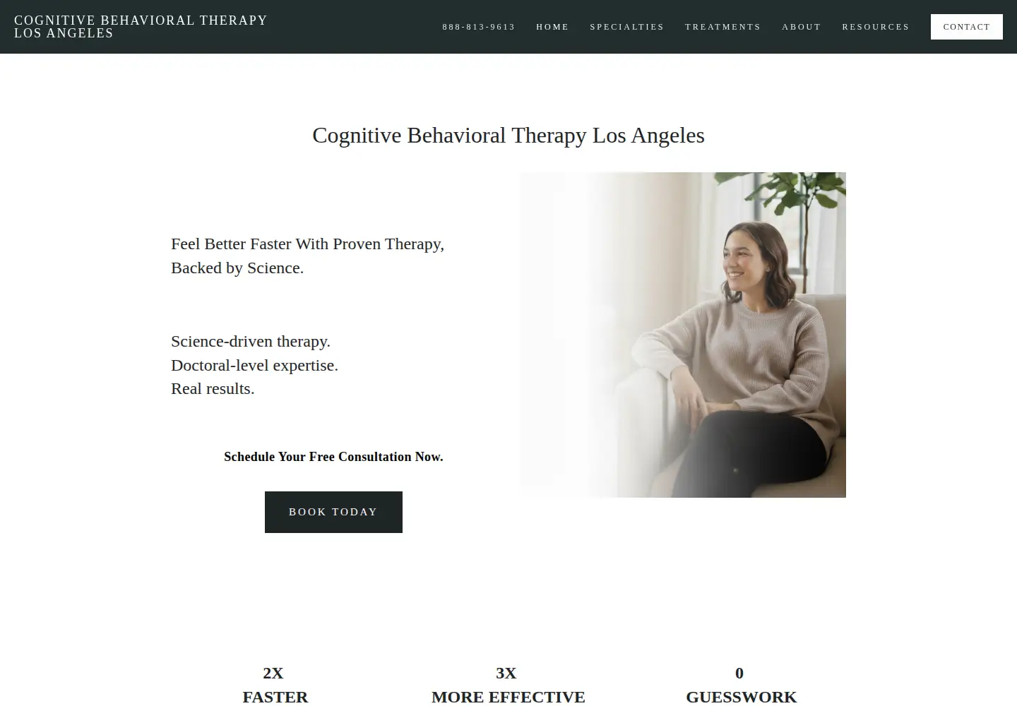 Screenshot of cogbtherapy.com