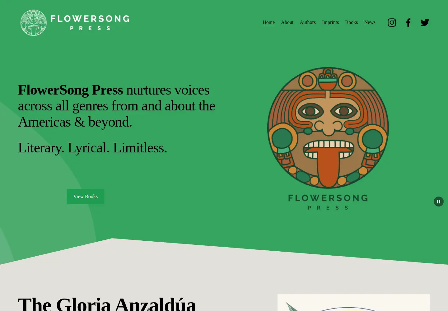 Screenshot of flowersongpress.com