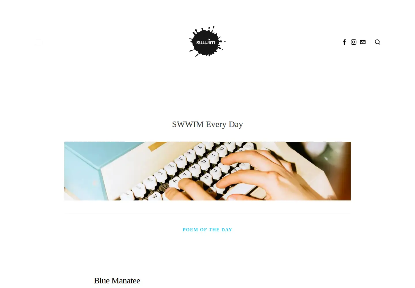 Captured homepage of swwim.org in the current scan