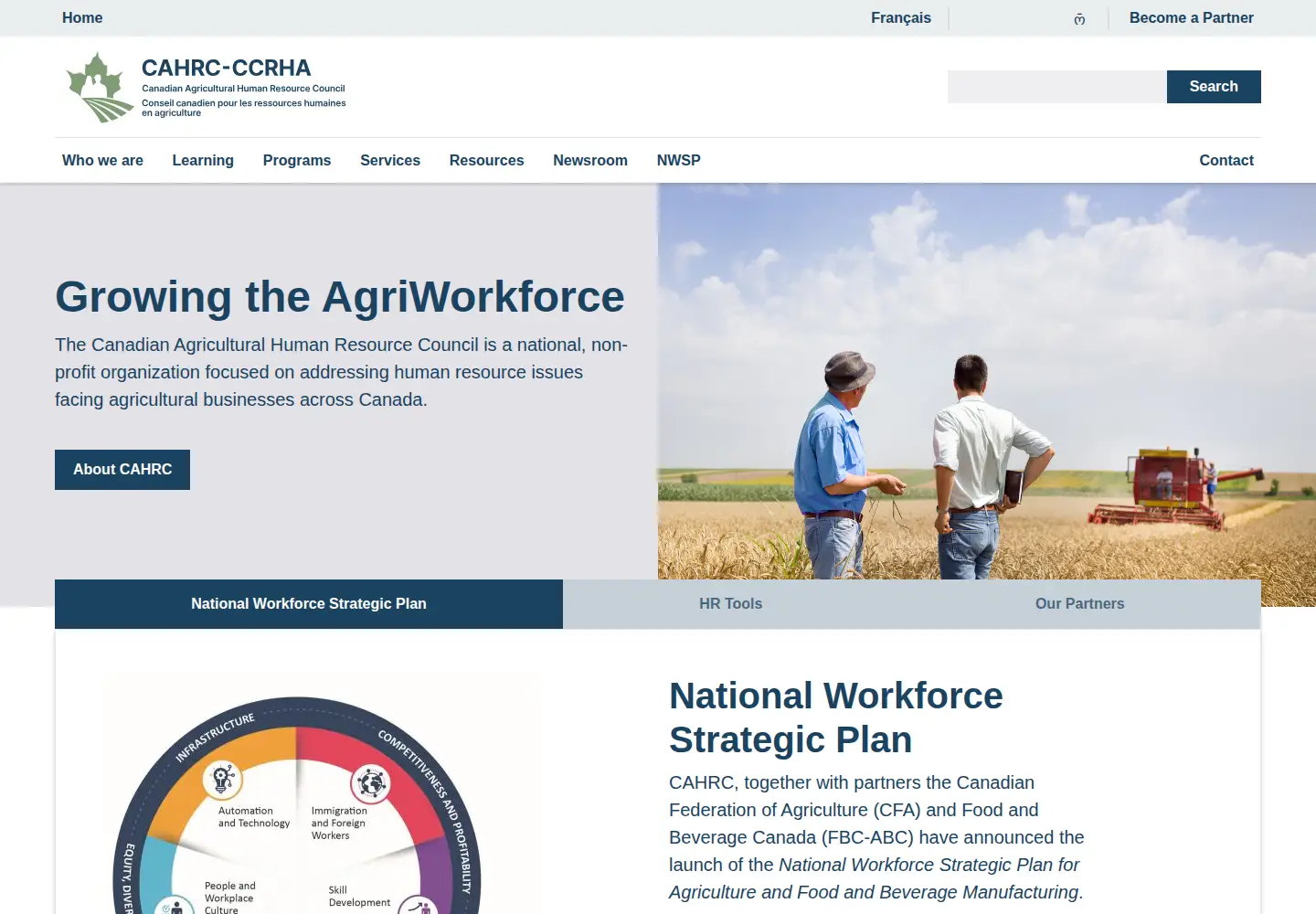 Screenshot of cahrc-ccrha.ca