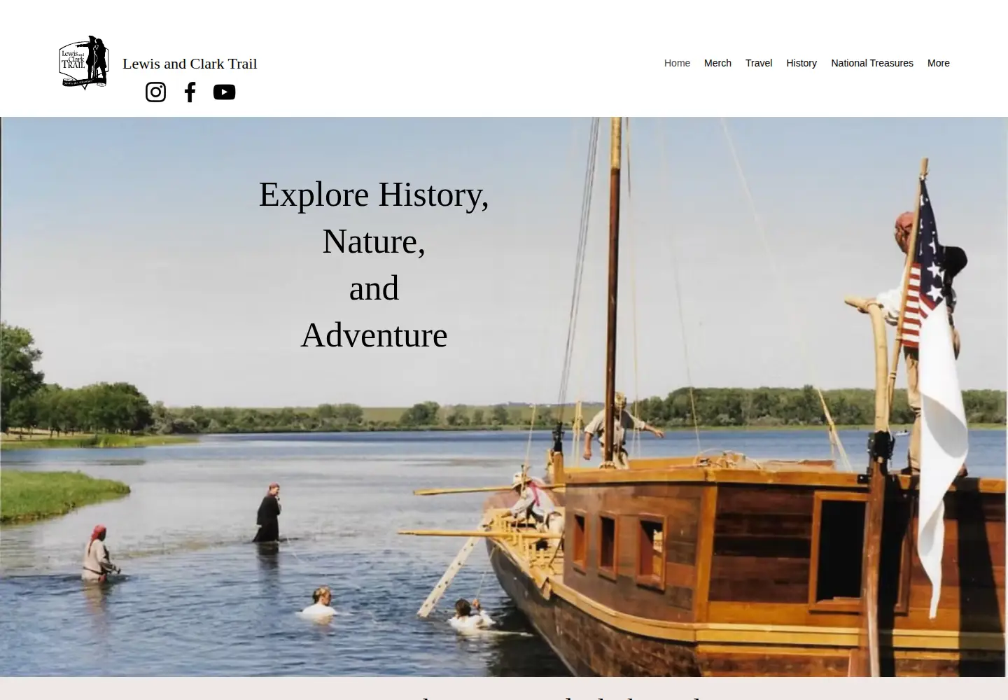 Screenshot of lewisandclarktrail.com