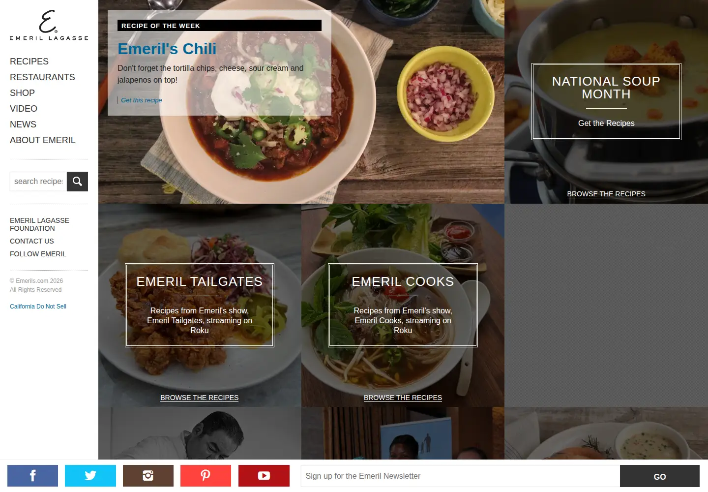 Screenshot of emerils.com