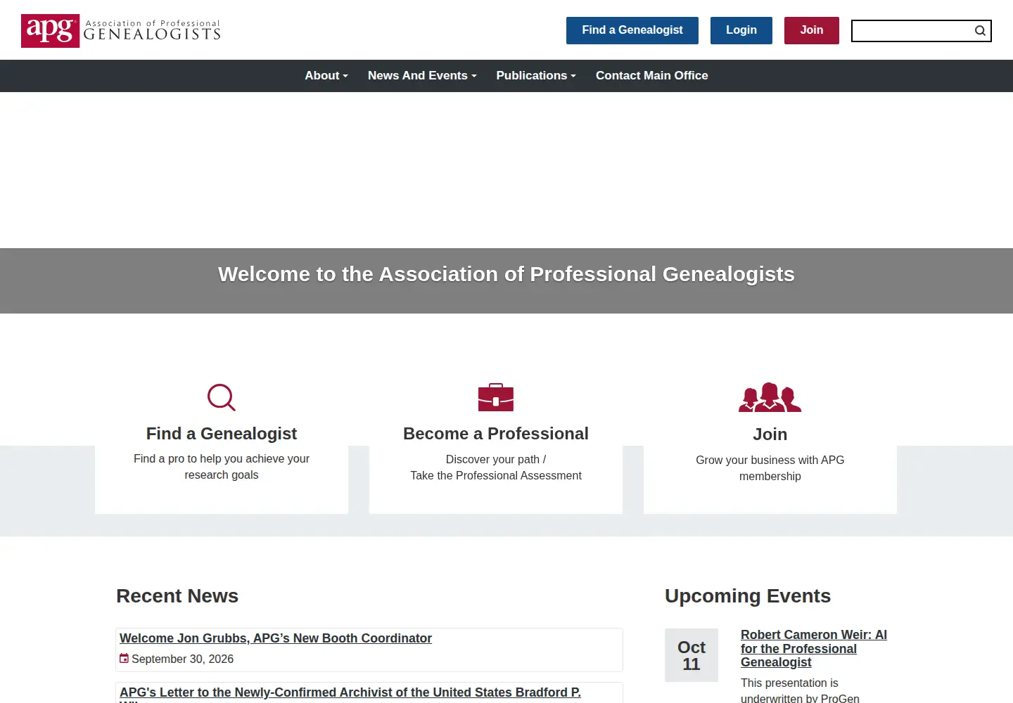 Screenshot of apgen.org