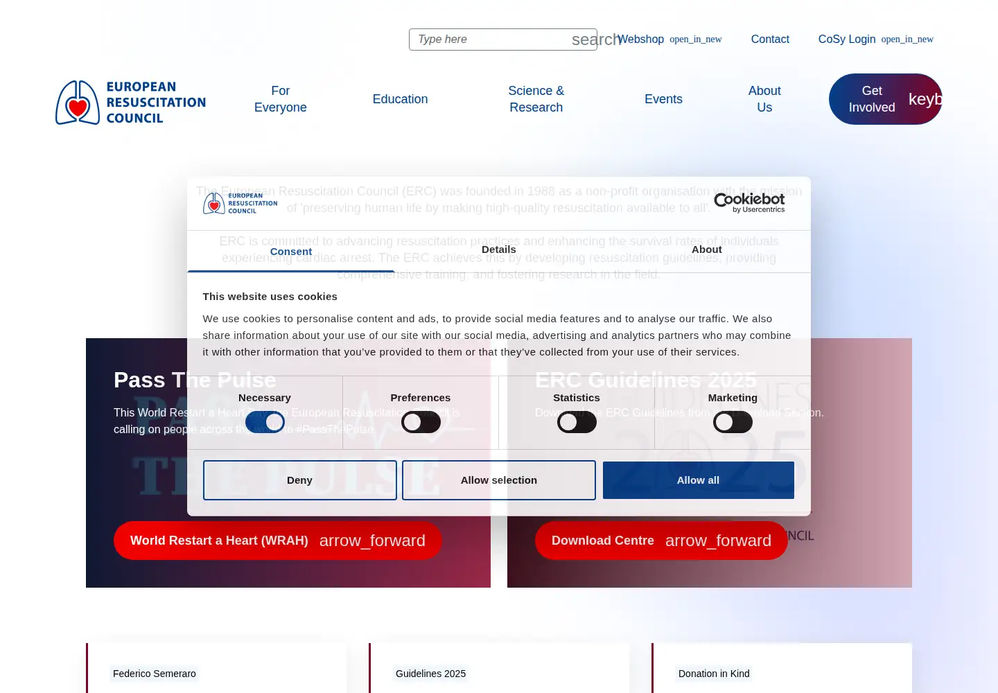 Screenshot of erc.edu
