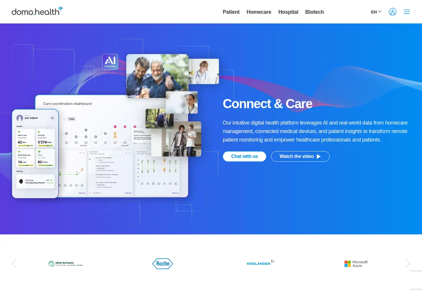 Screenshot of domo.health