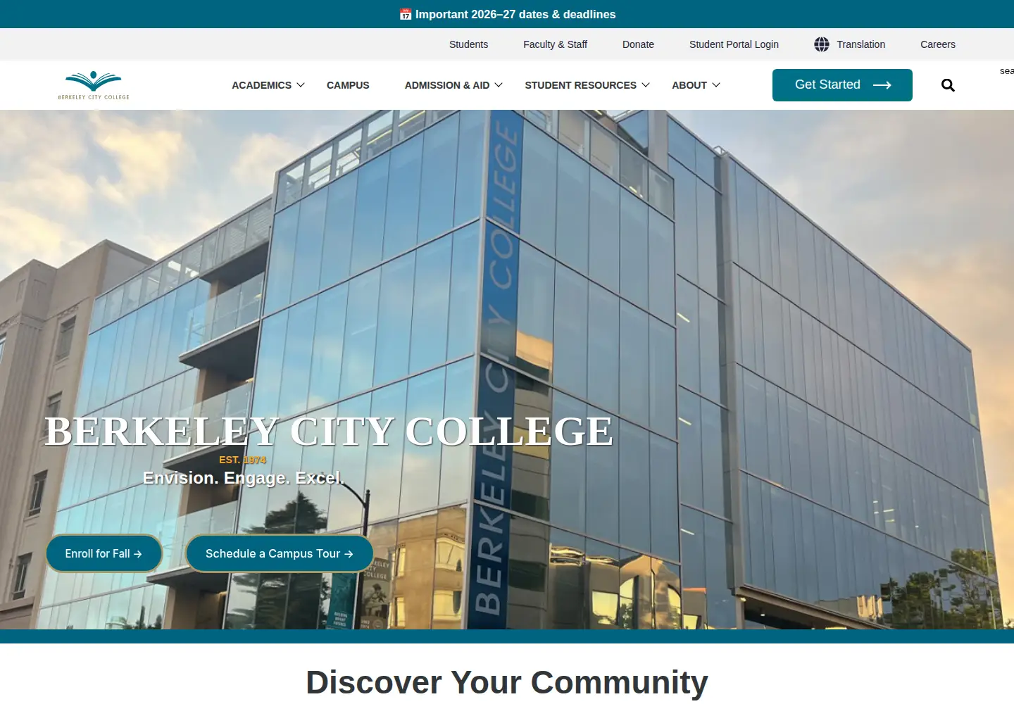 Screenshot of berkeleycitycollege.edu