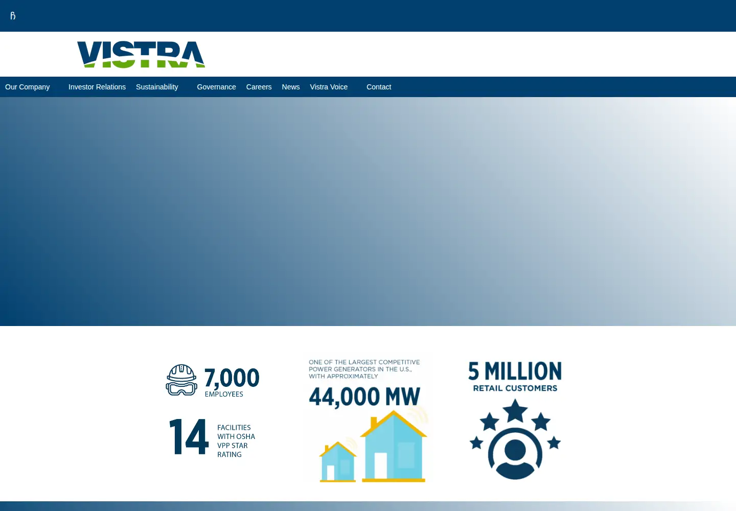 Screenshot of vistracorp.com