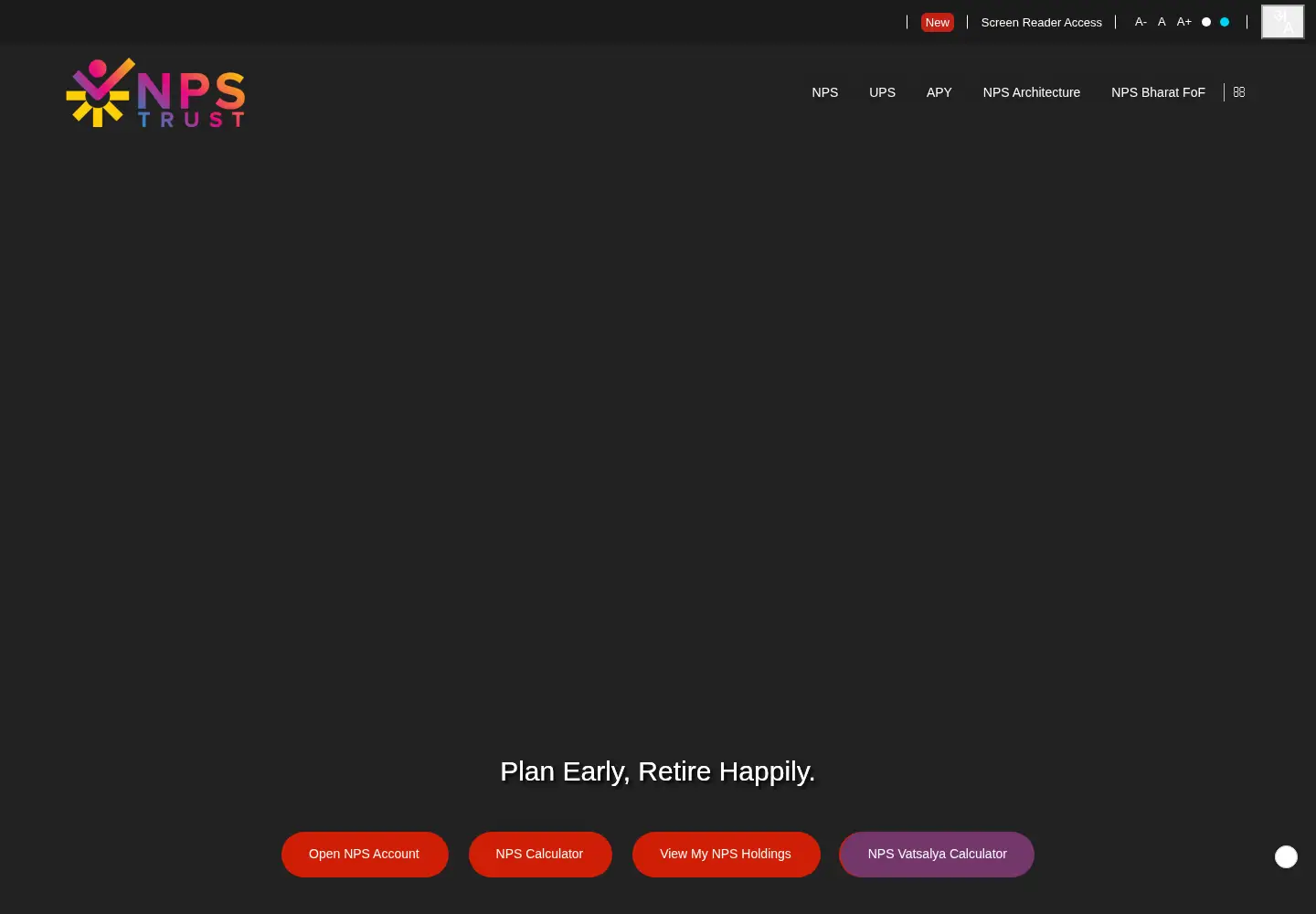 Screenshot of npstrust.org.in