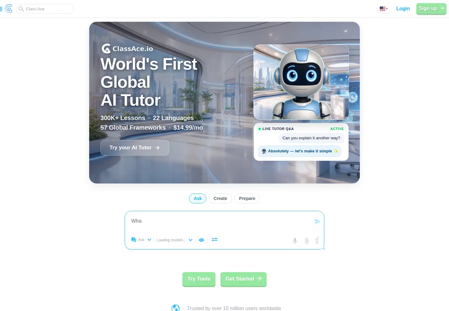Screenshot of classace.io